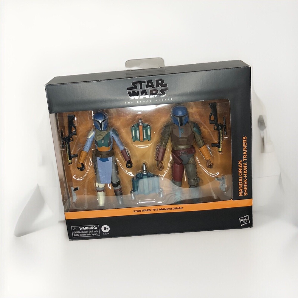 Star Wars The Black Series Mandalorian Shriek-Hawk Trainers Figure 2 Pack 6" NEW - Picture 1 of 4